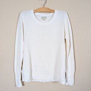 VTG Caribbean Joe Fisherman Ivory Cable Knit Sweater sz XL Old Money Cotton